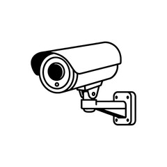 Vector art of security camera