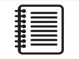 Clean Address Book Symbol with Elegant Black Vector Line Art