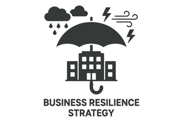 Business resilience strategy protecting building from storm weather and lightning