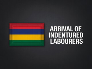Fototapeta premium Mauritius flag symbolizing the arrival of indentured labourers and their cultural impact