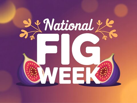 Celebrate national fig week with delicious fresh figs and festive typography