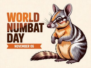 Celebrate world numbat day on november 8th with this artistic illustration of a numbat