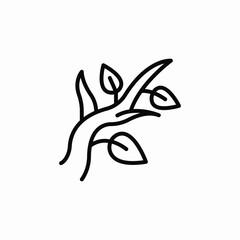 tree bench leaves icon sign vector