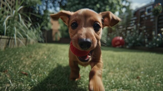 Dachshund Running Playful