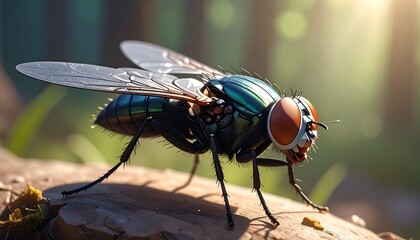 Close-up of a fly
