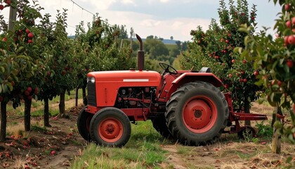 Naklejka premium Orchard Tractor