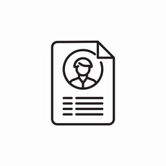 cv resume icon sign vector