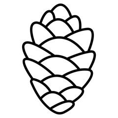 pine cone line icon