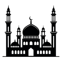 black-colour-mosque-silhouette-vector-illustration (4).eps