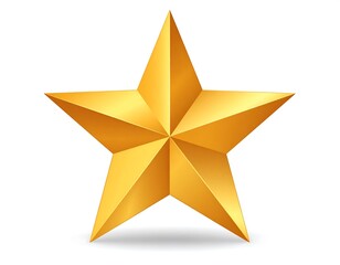 Golden star graphic, 3D effect