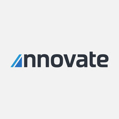 Technology innovation logo in minimalist style vector