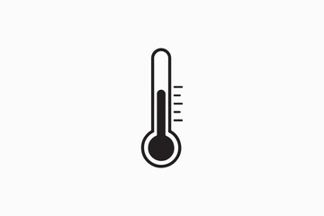 A Thermometer vector silhouettes black color image. eps