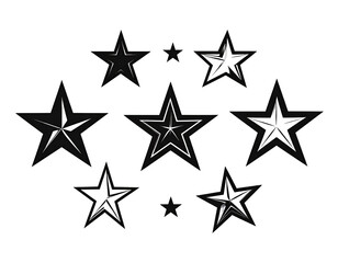 Obraz premium Dark, graphic stars