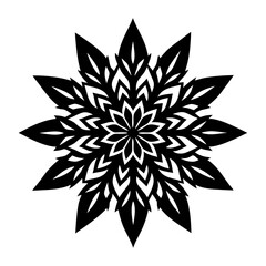 elegant vector snowflake design made of mandala 