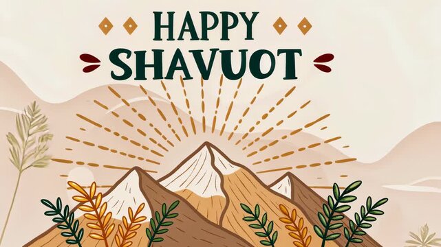 Shavuot Celebration Greeting Card Design