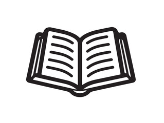Open Book Alternative Icon in Beautiful Minimal Line Style