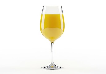 Glass of orange juice isolated on white background