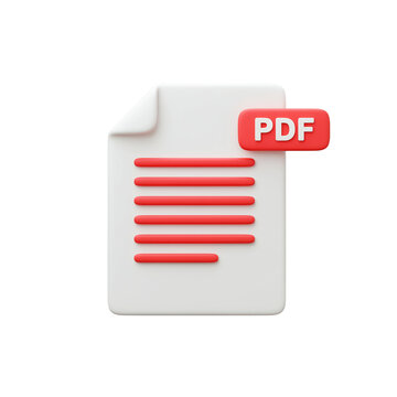 Iconic PDF File Illustration a Symbol of Document Format and Digital Information Transfer