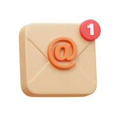 New Email Notification Icon with Unread Message Sign for Digital Communication Concept