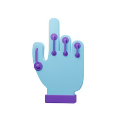 Stylized Pointer Hand Icon for Web Design Elements and Digital Presentations