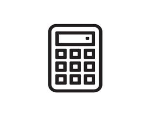 Elegant Minimalist Calculator Icon with Attractive Clean Line Design