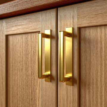 Golden cabinet knobs