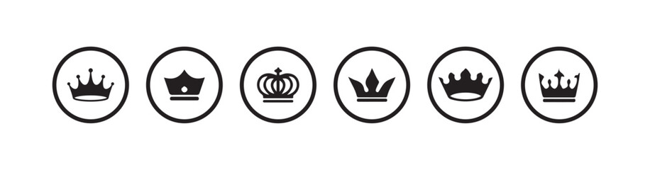 Crown Icon vector,  Flat Style, Royal Crown Symbol Collection,  Vector illustration EPS 10.
