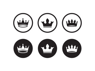 Crowns icon set, Silhouette crown collection,  Crown vector icon,  Vector illustration EPS 10.