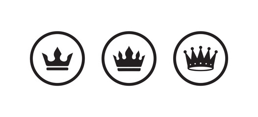 Crowns icon set, Silhouette crown collection,  Crown vector icon,  Vector illustration EPS 10.