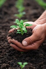 Agriculture, Farming, Gardening, Hands Planting