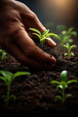 Nurturing New Life: A Hand in the Soil