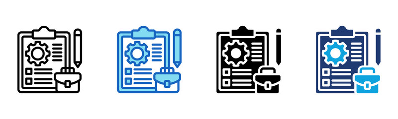 Portfolio Management icon Multi Style Vector Illustration