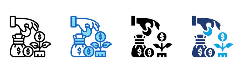 Seed Funding icon Multi Style Vector Illustration