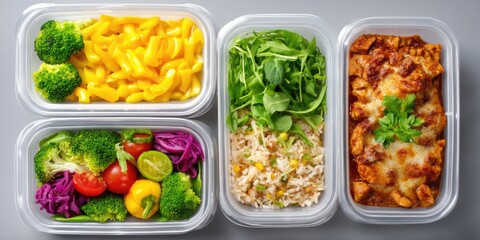 Fresh, Colorful Food in Containers