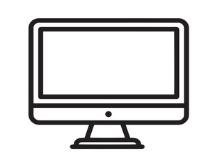 Stylish Computer Symbol in Minimalist Vector Art