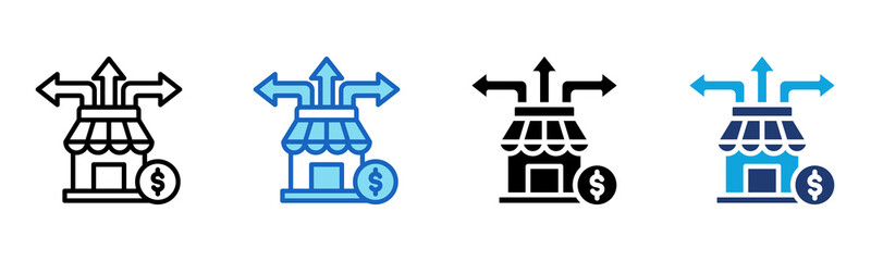 Market Opportunity icon Multi Style Vector Illustration