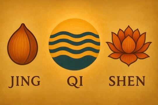 Three Treasures Taoist Illustration