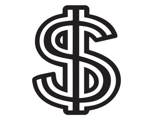 Professional Dollar Icon in Clean Modern Vector Illustration