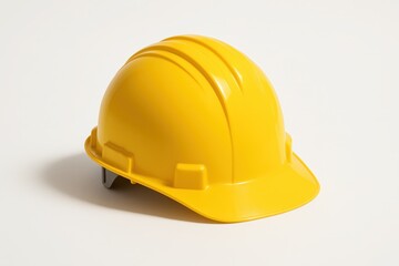 Fototapeta premium Safety hard hat isolated on white clean product photo with subtle shadow and detail