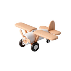 Wooden Toy Airplane Model for Children and Playroom Decorations
