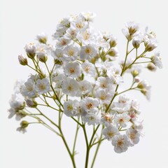 Obraz premium Delicate bouquet of white and pale pink gypsophila flowers a symbol of everlasting love and innocence