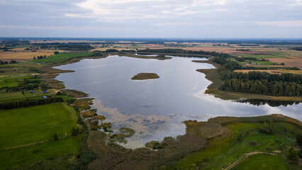 Obraz premium Siesikai lake in the evening