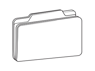 Stylish document folder icon with clean bold line design