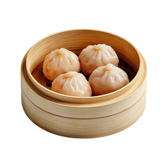 Steam Basket with Delicious Shrimp Dumplings for Dim Sum Delight