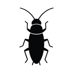 Silhouette of a Cockroach Vector isolated