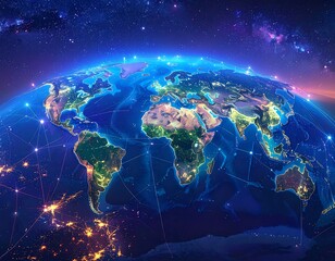Global network, Earth at night