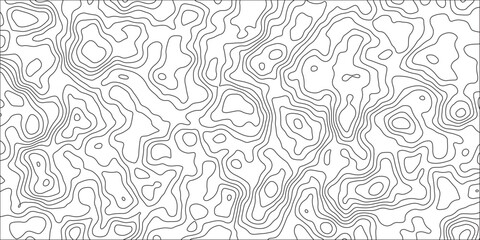 White background with topographic wavy pattern design. Topography map pattern, Geographic curved, vector illustration. Line topography map contour background. Geographic mountain relief.