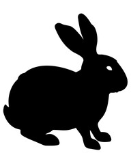 Rabbit silhouette minimal black isolated vector clean simple modern animal design
