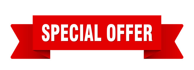 special offer ribbon isolated on transparent background. special offer ribbon