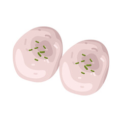 Illustration of Fresh Scallop Sashimi 